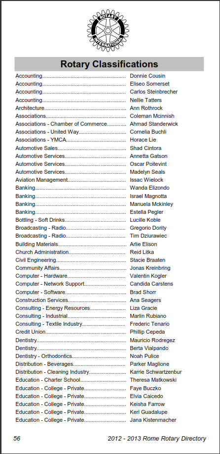 Classifications