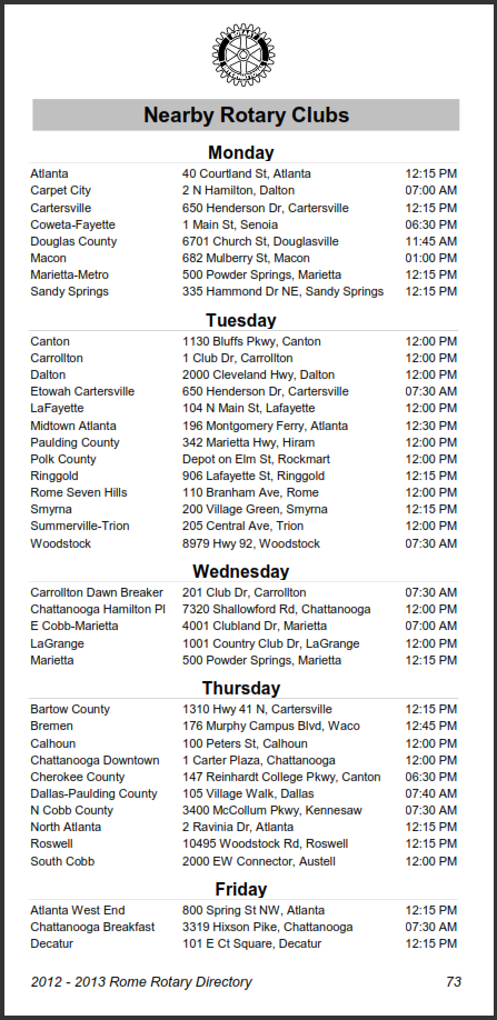 Nearby Clubs