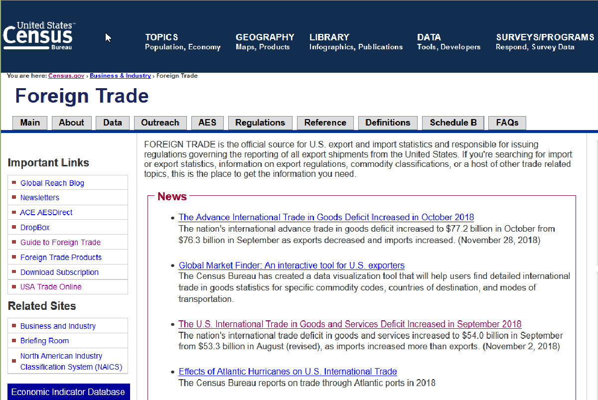 Trade Data via the Census API and SSIS 